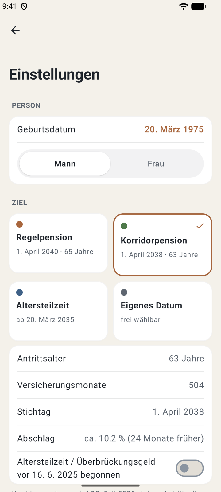 Einstellungen