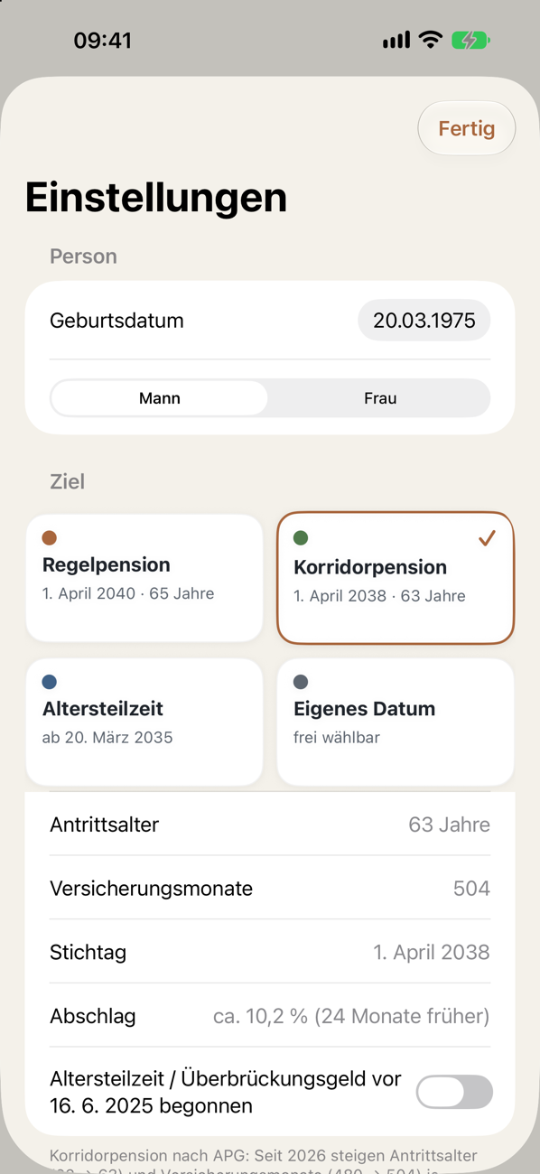 Einstellungen