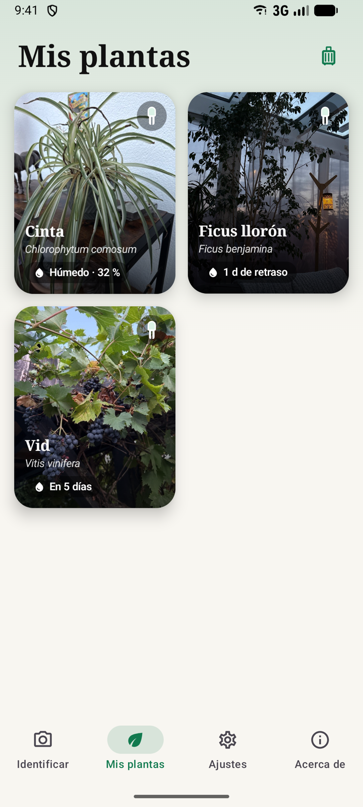Tu colección con el estado de riego