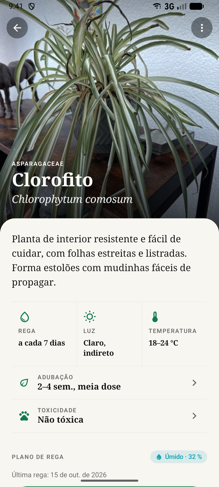 Página da planta com foto de capa