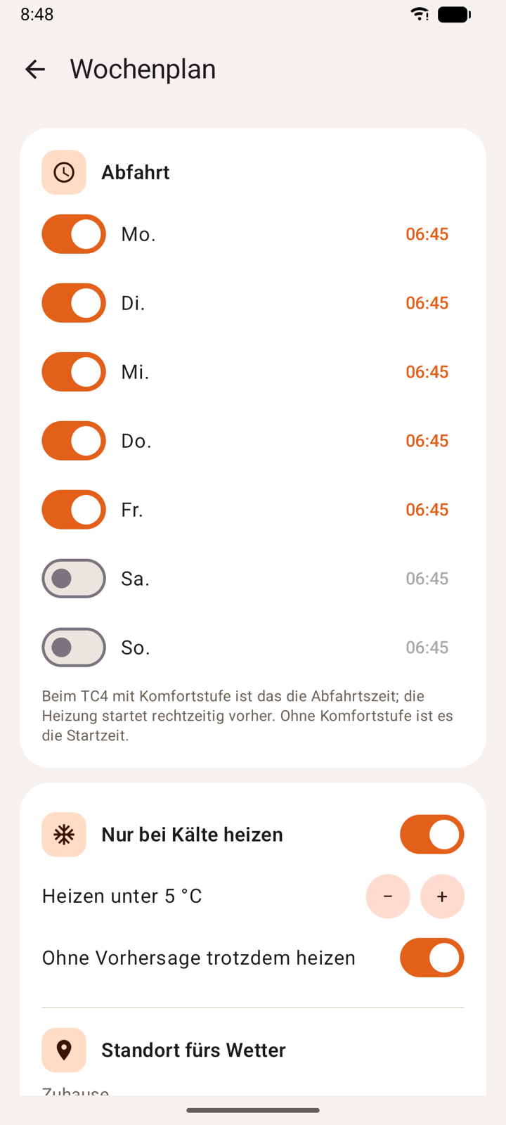 Wochenplan