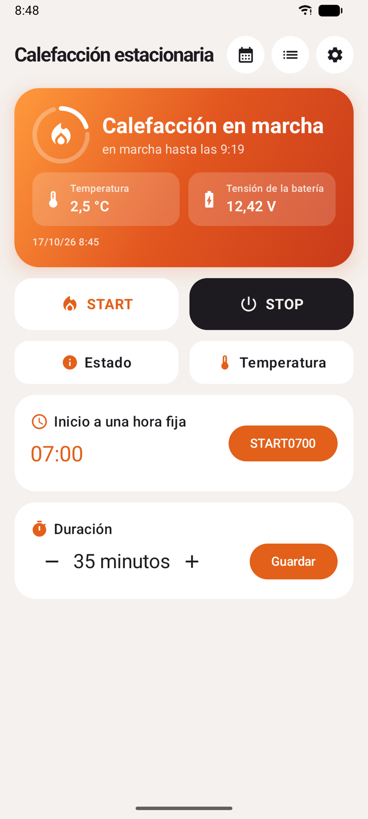 Estado y comandos