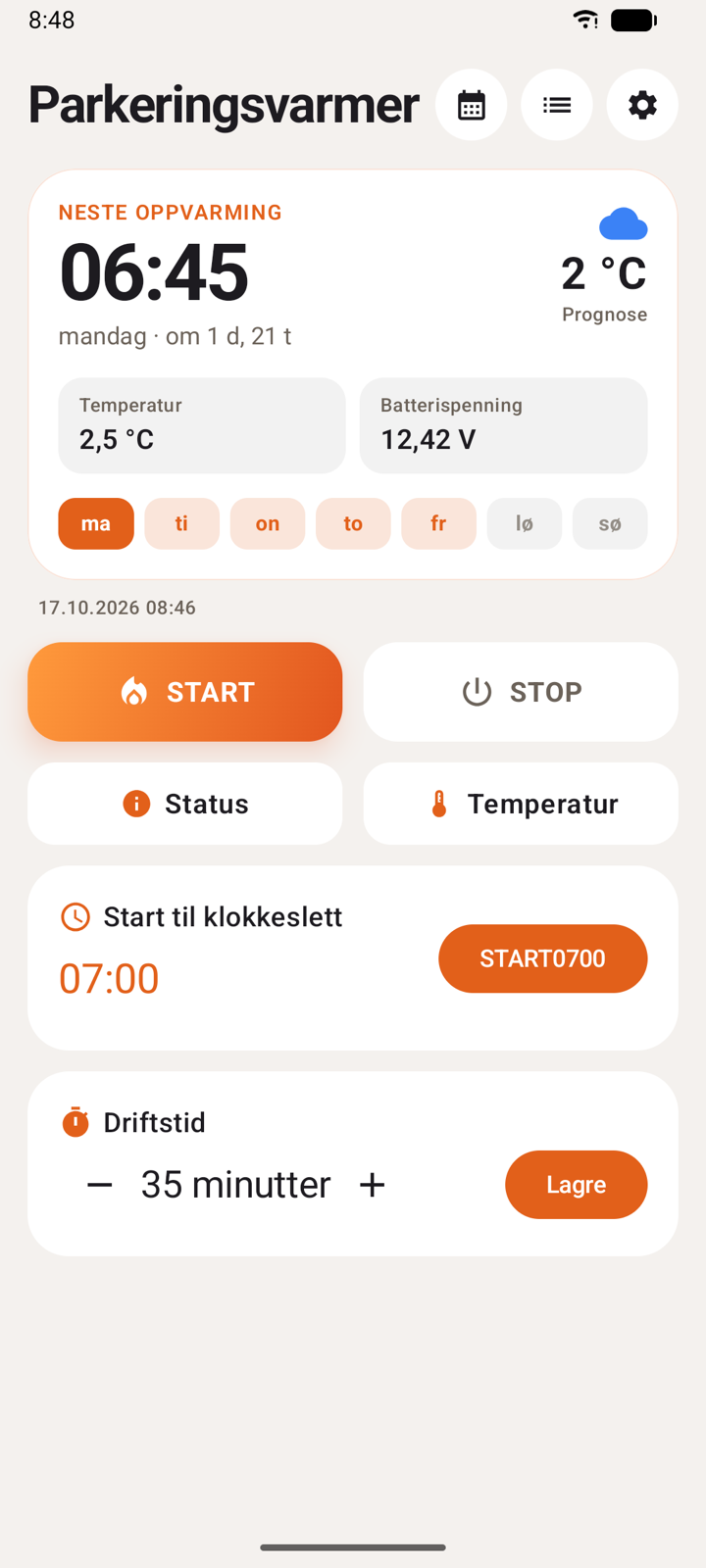 Neste oppvarming