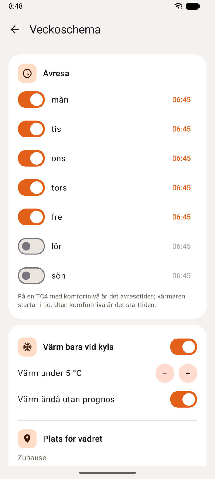 Veckoschema
