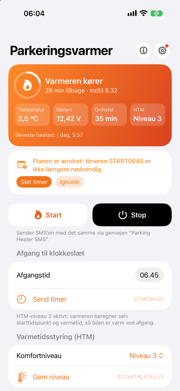 Start og status