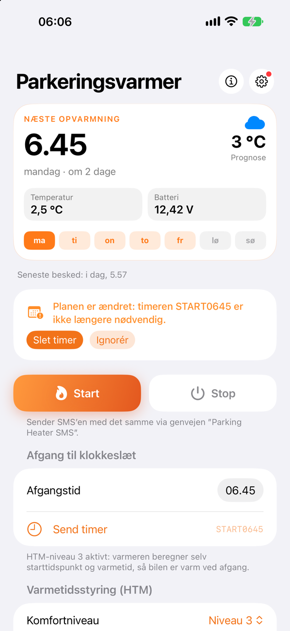 Næste opvarmning