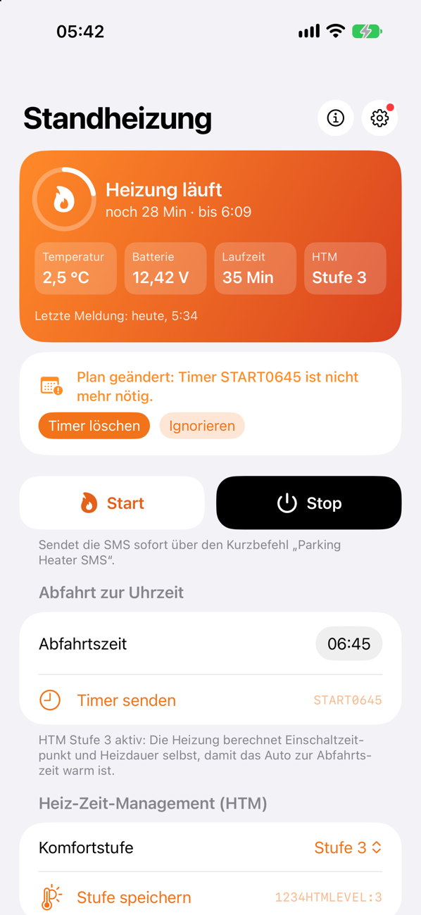 Start & Status