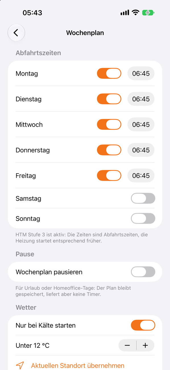 Wochenplan