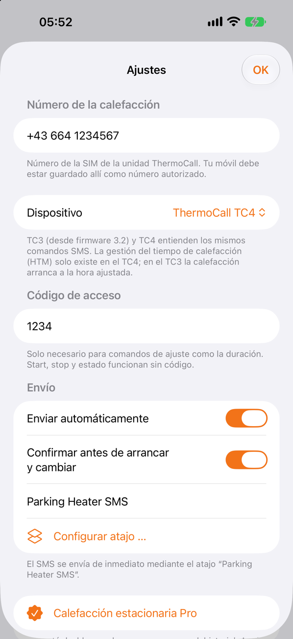 Ajustes