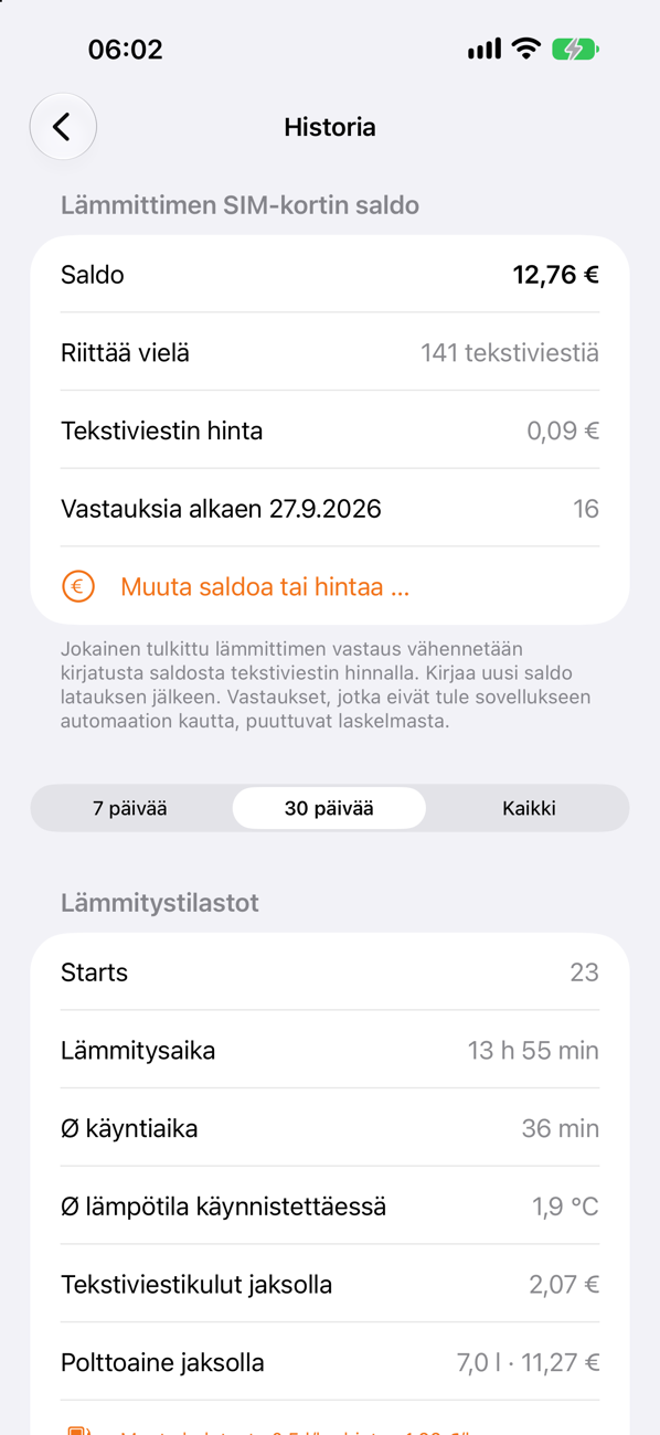 Saldo ja tilastot