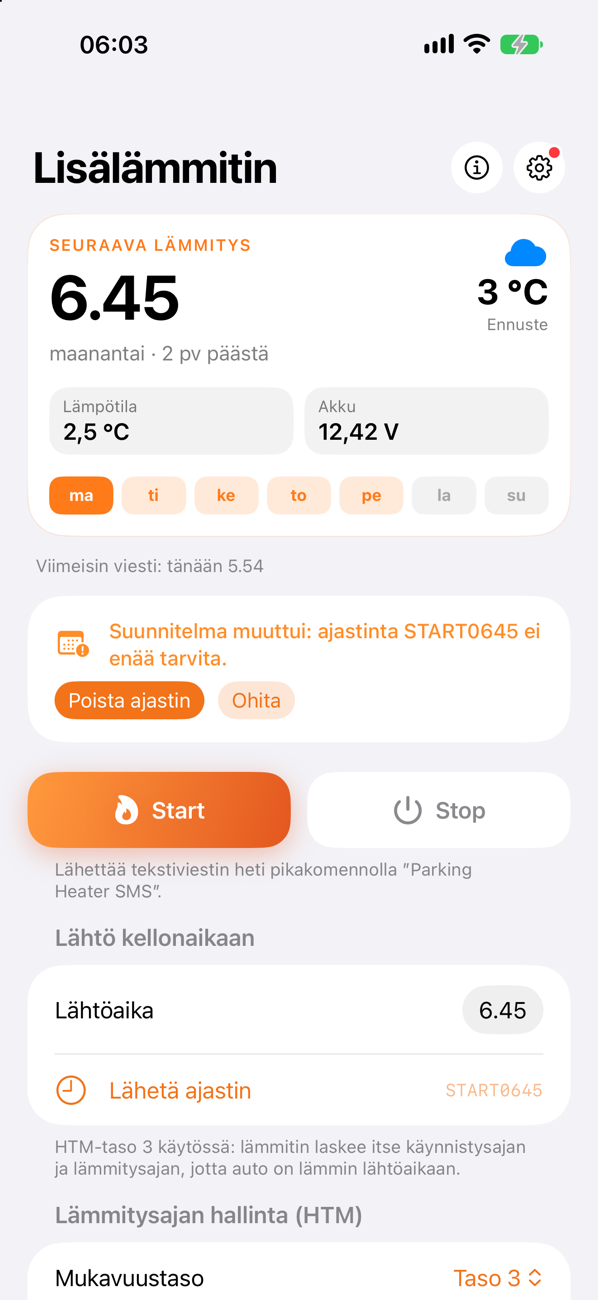 Seuraava lämmitys