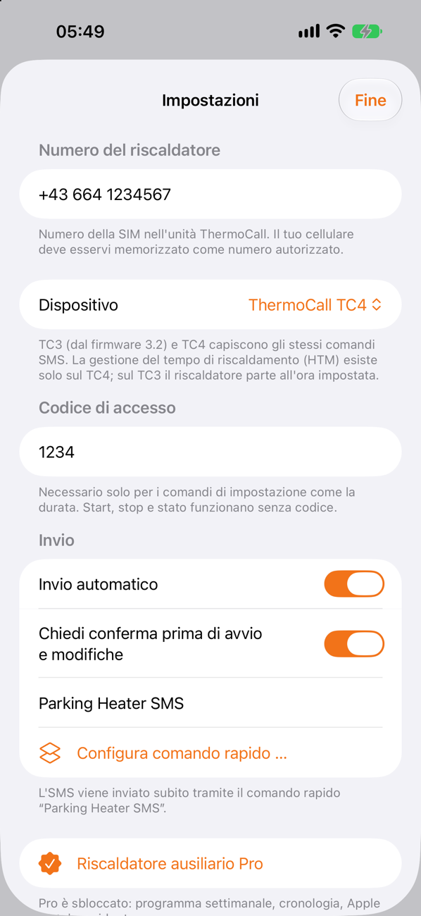 Impostazioni