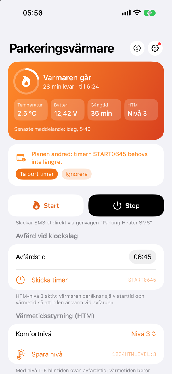 Start och status