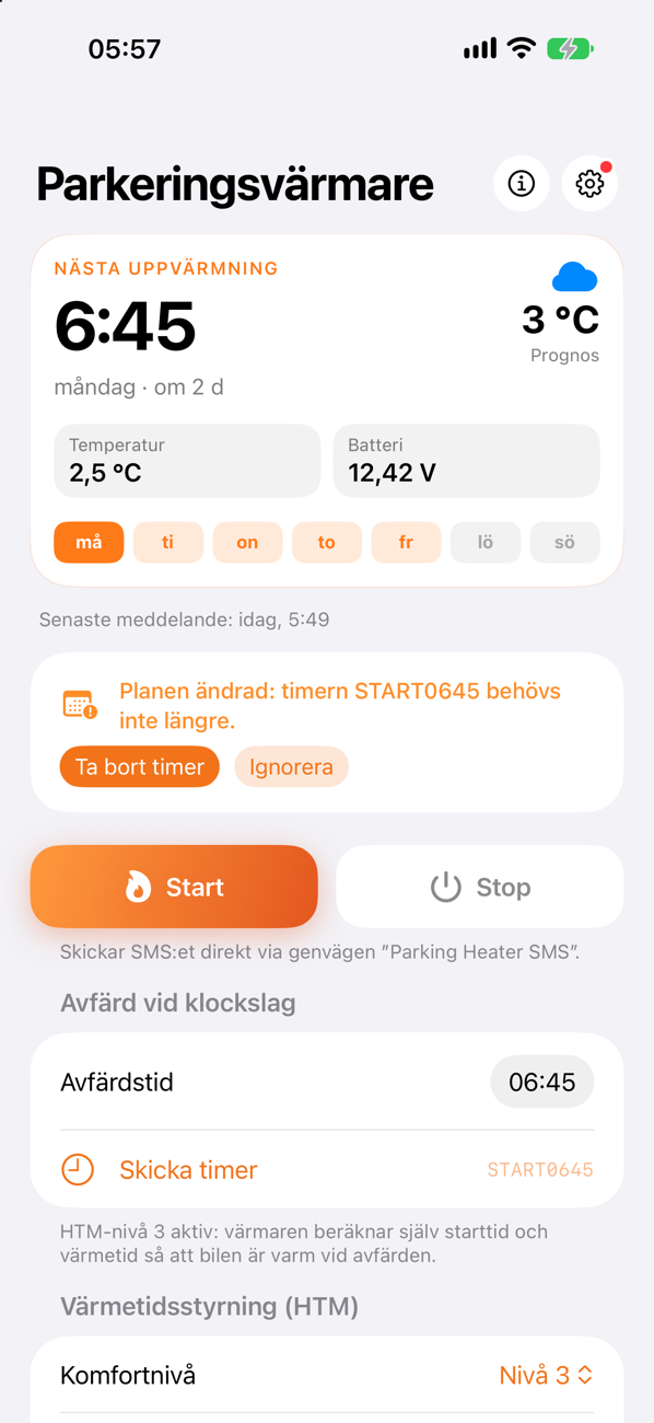 Nästa uppvärmning