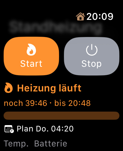 Heizung läuft